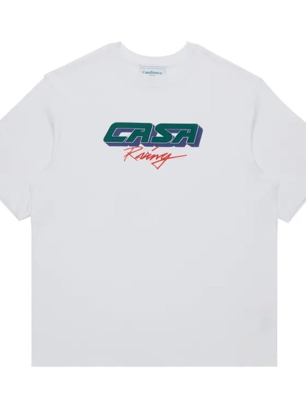 Casablanca White 'CASA Racing' Short Sleeve Tee